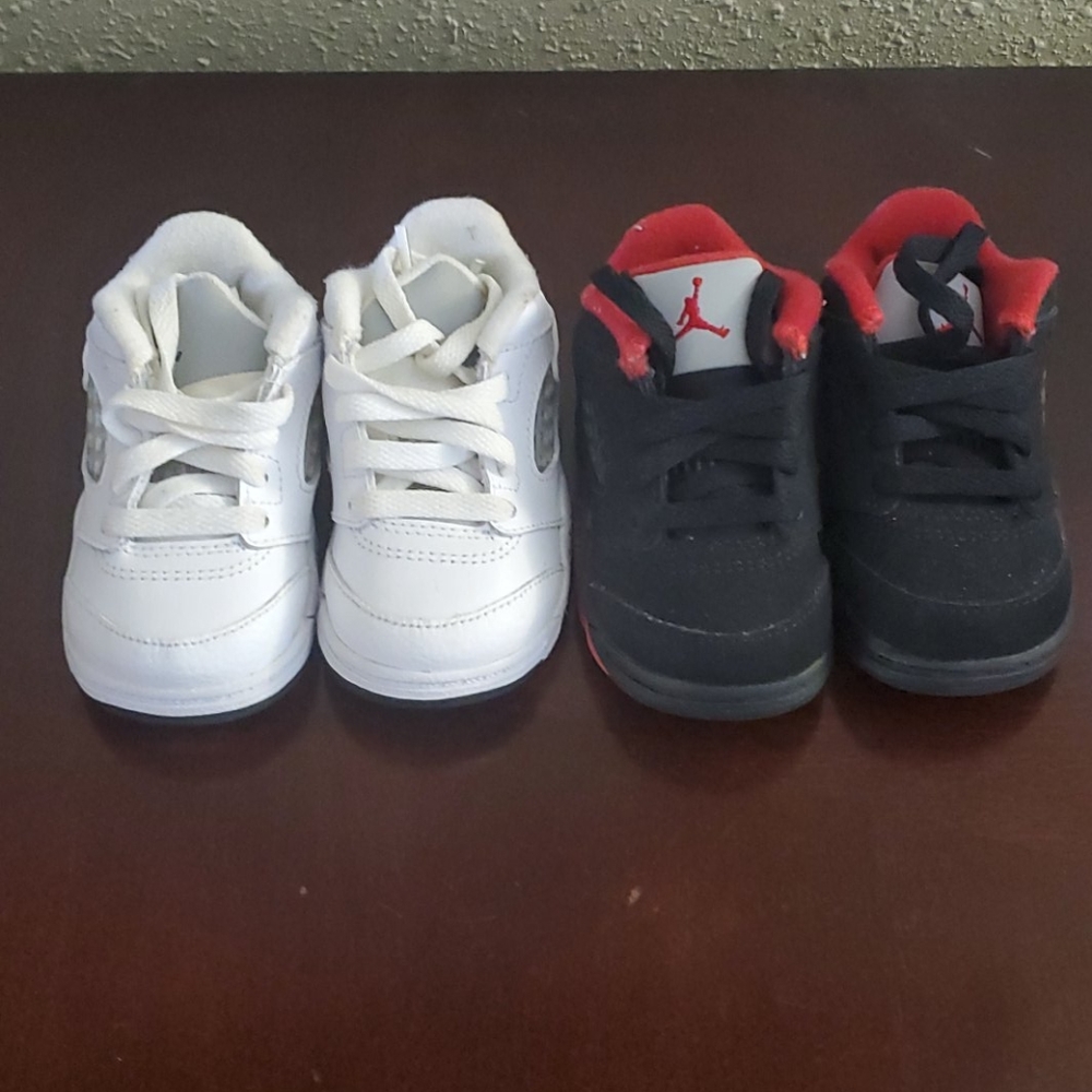 2 pairs of Baby Air Jordan's